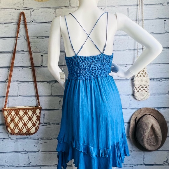 🔴𝐒𝐎𝐋𝐃 NWOT Free People Crochet Top Mini Dress - Picture 6 of 10